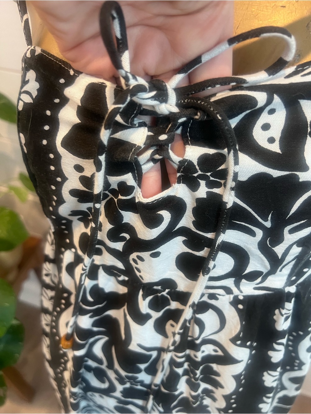 Black & White Floral Maxi Dress - Japna brand - Picture 2 of 5